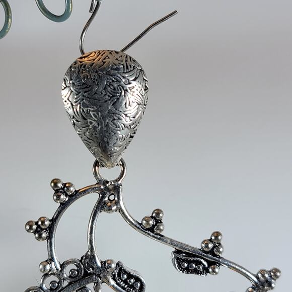 Dendritic Jasper Pendant – With Citrine Accents + 20" Silver Snake Chain - Picture 5 of 10